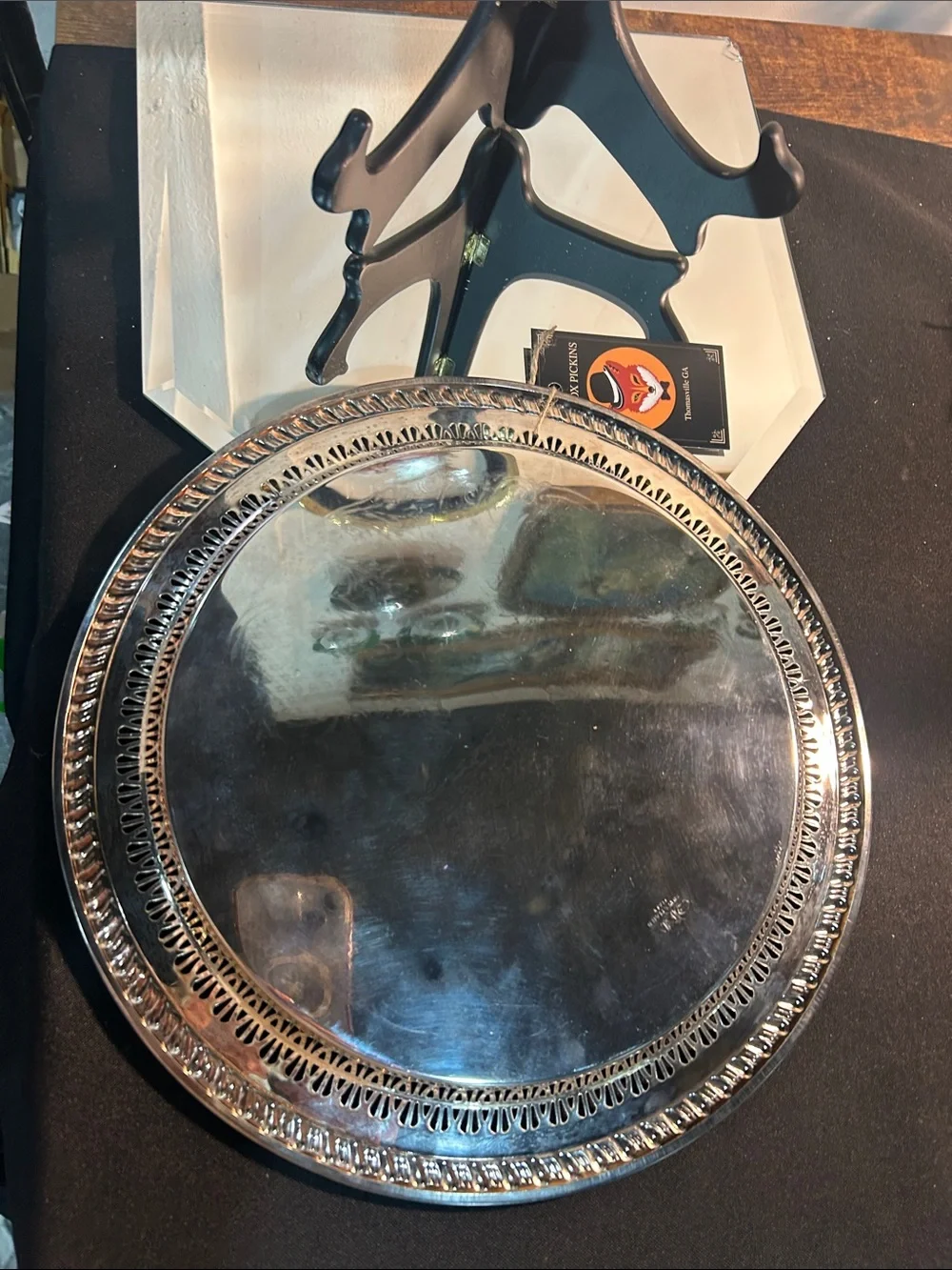 Gorgeous Italian silver plate 12 inch serving plate Serving Platter